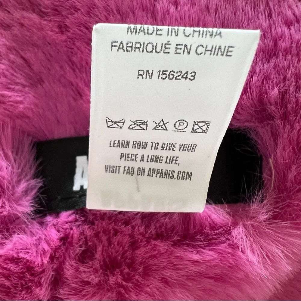Apparis Bambi fuchsia pink Vegan Fur Scarf 26273